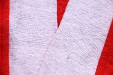 画像7: 90s USA製 RUSSELLラッセル ツートン 切り替え スウェット カーディガン 赤×杢ライトグレー L (7)