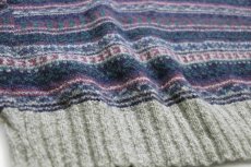 画像5: 90s USA製 EddieBauerエディーバウアー フェアアイル柄 ネップ入り ロールネック ウールニット セーター W-L (5)