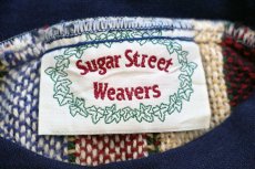 画像4: 90s USA製 Sugar Street Weavers キルト柄 コットンラグ スウェット (4)