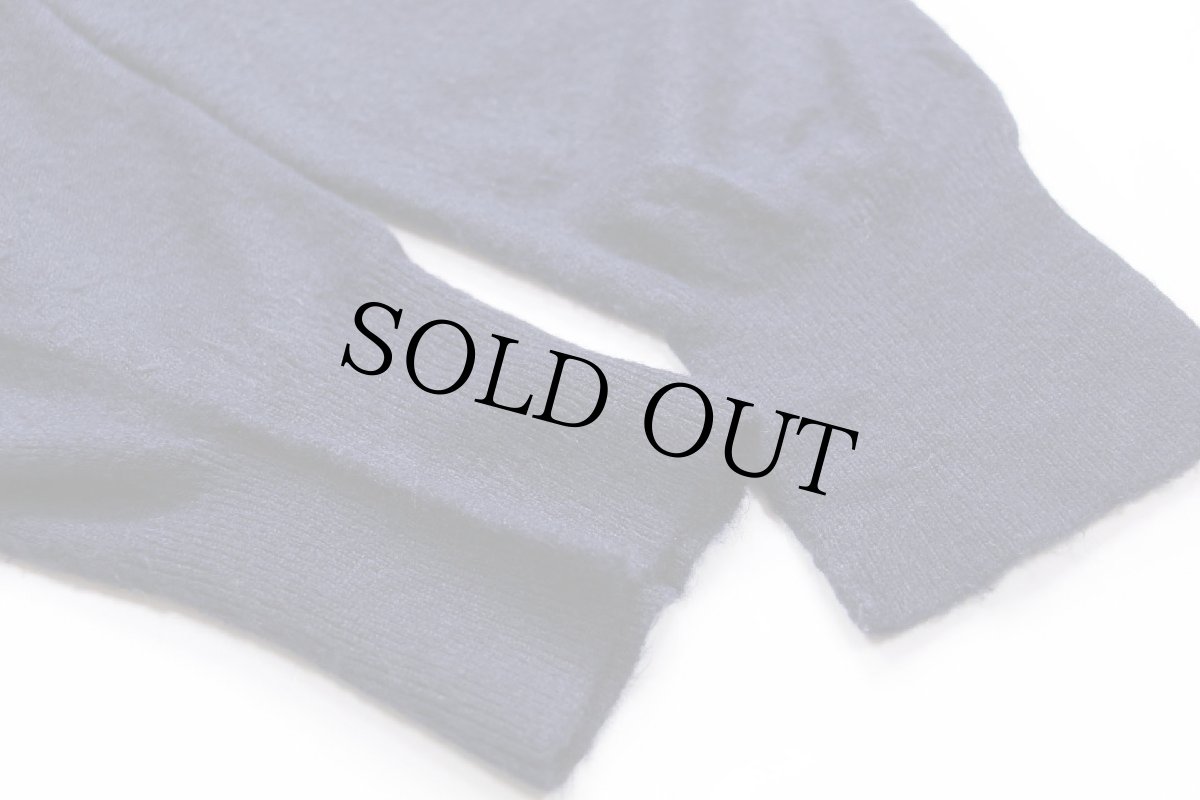 画像6: 80s USA製 Christian Dior ディオール ロゴ刺繍 Vネック シャギー アクリルニット セーター 紺 XL (6)