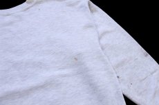 画像6: 90s USA製 TEXAS A&M AGGIES マスコット ひび割れプリント ペンキ飛び スウェット 杢ライトグレー L (6)