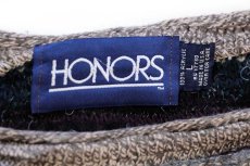 画像4: 90s USA製 HONORS ラグ柄 ロールネック アクリルニット セーター L (4)
