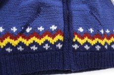 画像7: エクアドル製 TEJIDOS IMALAYA 丸ヨーク ノルディック柄 ウール ハンドニット ジップパーカー★カーディガン (7)