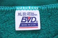 画像4: 90s USA製 BVD 無地 スウェット 緑 XL★ブランク (4)