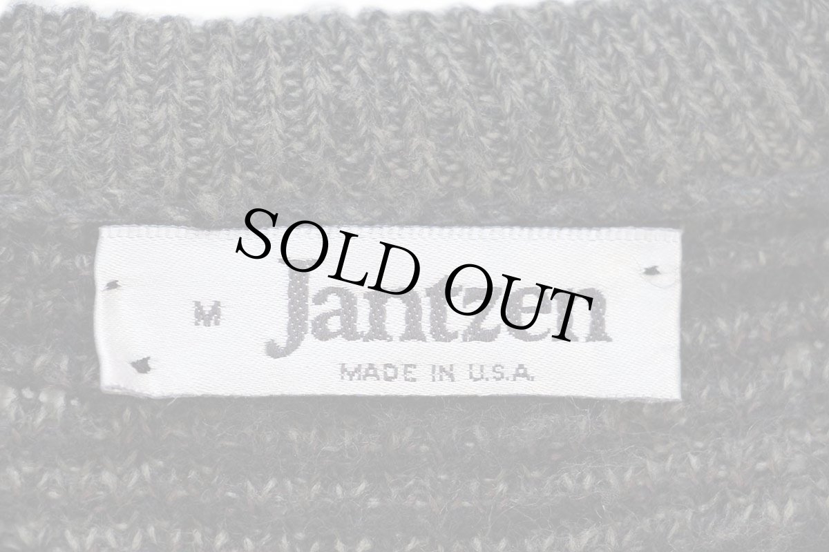 画像4: 80s USA製 Jantzen 総柄 ジャガード アクリルニット セーター M (4)