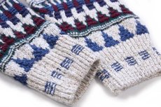 画像6: 90s USA製 417 VAN HEUSEN フェアアイル柄 コットンニット セーター S (6)