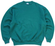 画像1: 90s USA製 BVD 無地 スウェット 緑 XL★ブランク (1)