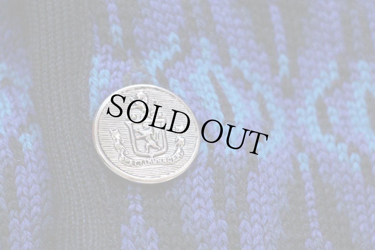 画像5: 70s Norvyk by Ren-Dale ノルディック柄 ノーカラー ボタニーウールニット カーディガン M (5)