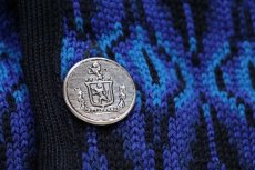 画像5: 70s Norvyk by Ren-Dale ノルディック柄 ノーカラー ボタニーウールニット カーディガン M (5)