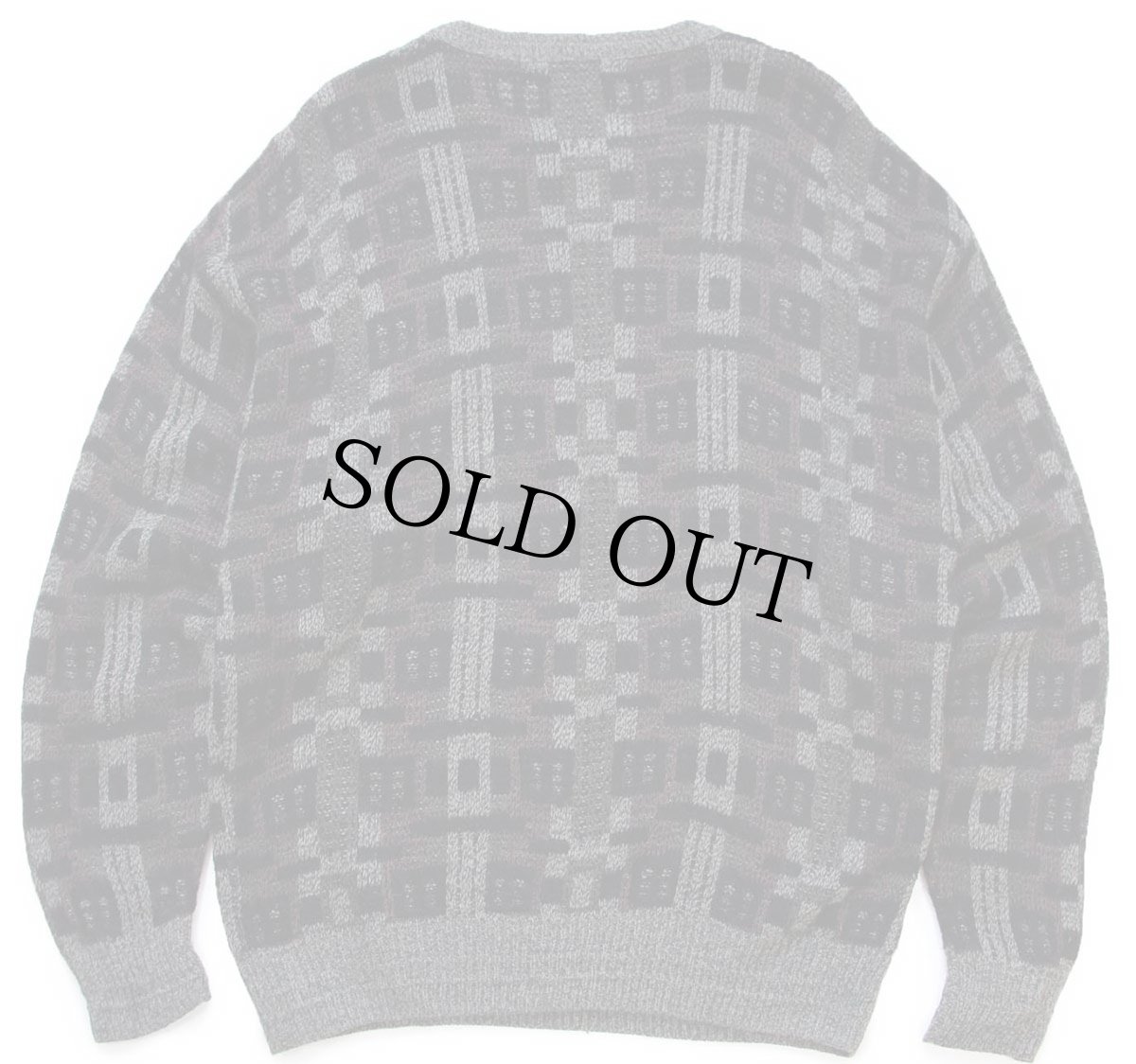 画像2: 80s USA製 Jantzen 総柄 ジャガード アクリルニット セーター M (2)