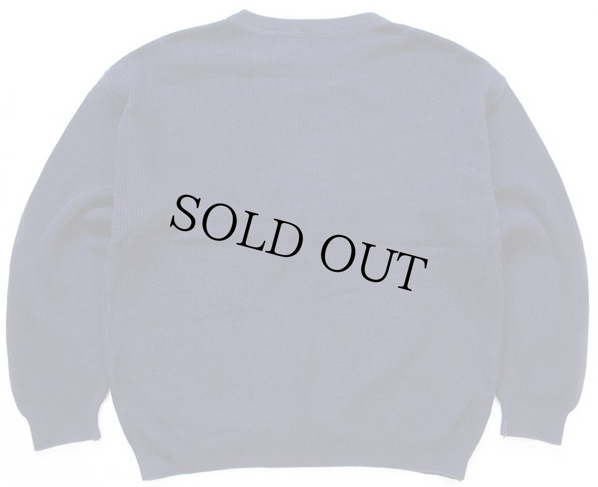 画像2: 90s USA製 EddieBauerエディーバウアー 無地 前V コットンニット セーター 紺 M (2)