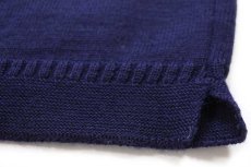 画像6: 80s 英国製 Guernsey Woollens モックネック ウールニット ガンジーセーター 濃紺 38 (6)