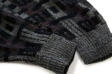 画像6: 80s USA製 Jantzen 総柄 ジャガード アクリルニット セーター M (6)