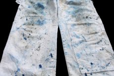画像8: Dickiesディッキーズ SHERWIN-WILLIAMS ペンキ飛び ダブルニー コットン ペインターパンツ 生成り W34 L30 (8)