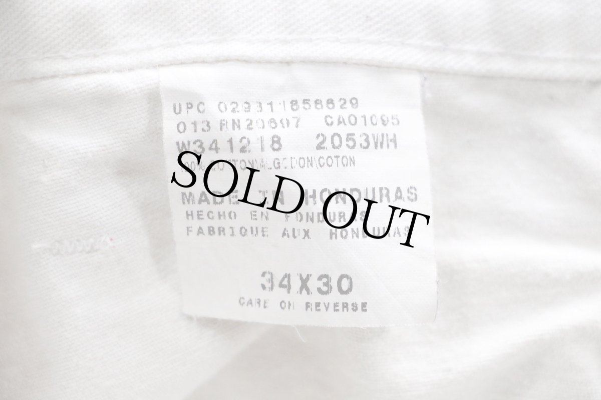 画像7: Dickiesディッキーズ SHERWIN-WILLIAMS ペンキ飛び ダブルニー コットン ペインターパンツ 生成り W34 L30 (7)