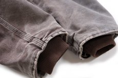 画像7: 00s carharttカーハート キルティングライナー ダック地 トラディショナルコート 焦げ茶 フェード (7)