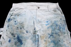 画像4: Dickiesディッキーズ SHERWIN-WILLIAMS ペンキ飛び ダブルニー コットン ペインターパンツ 生成り W34 L30 (4)