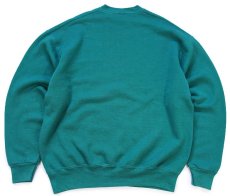 画像2: 90s USA製 BVD 無地 スウェット 緑 XL★ブランク (2)