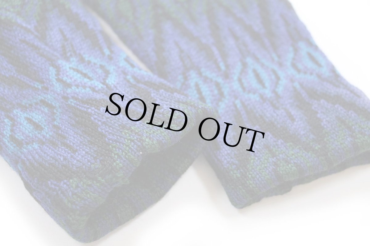 画像6: 70s Norvyk by Ren-Dale ノルディック柄 ノーカラー ボタニーウールニット カーディガン M (6)