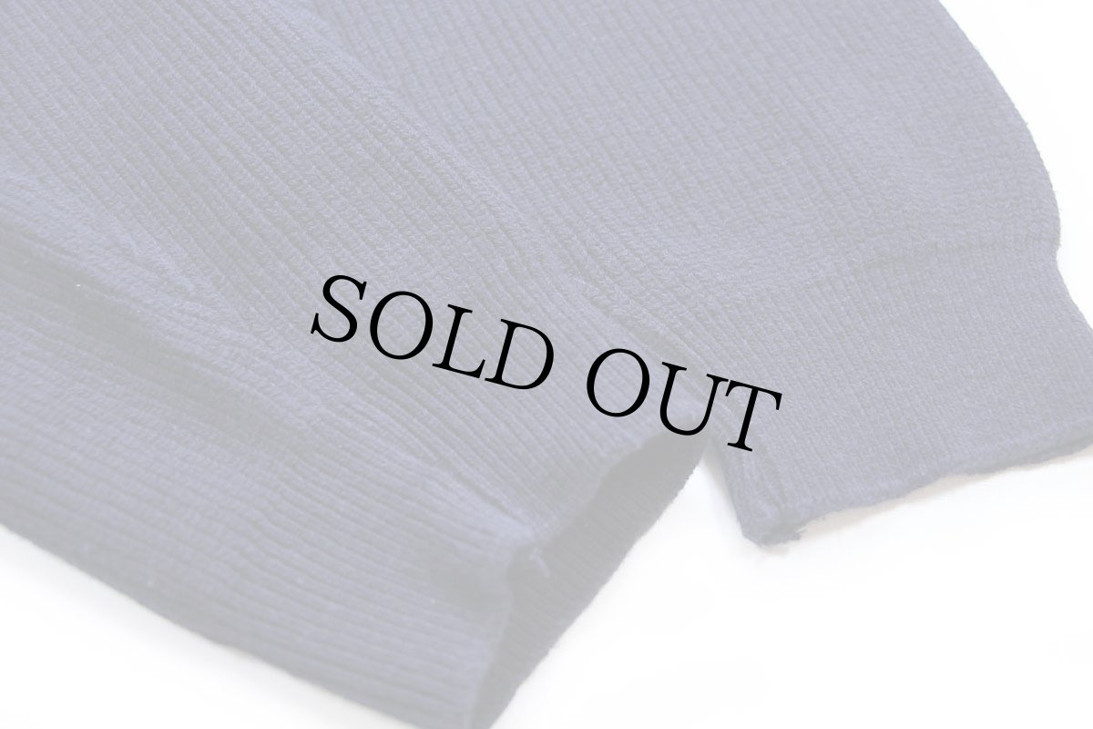 画像6: 90s USA製 EddieBauerエディーバウアー 無地 前V コットンニット セーター 紺 M (6)