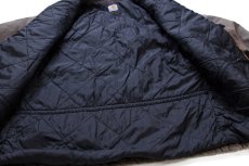 画像5: 00s carharttカーハート キルティングライナー ダック地 トラディショナルコート 焦げ茶 フェード (5)