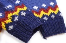 画像8: エクアドル製 TEJIDOS IMALAYA 丸ヨーク ノルディック柄 ウール ハンドニット ジップパーカー★カーディガン (8)