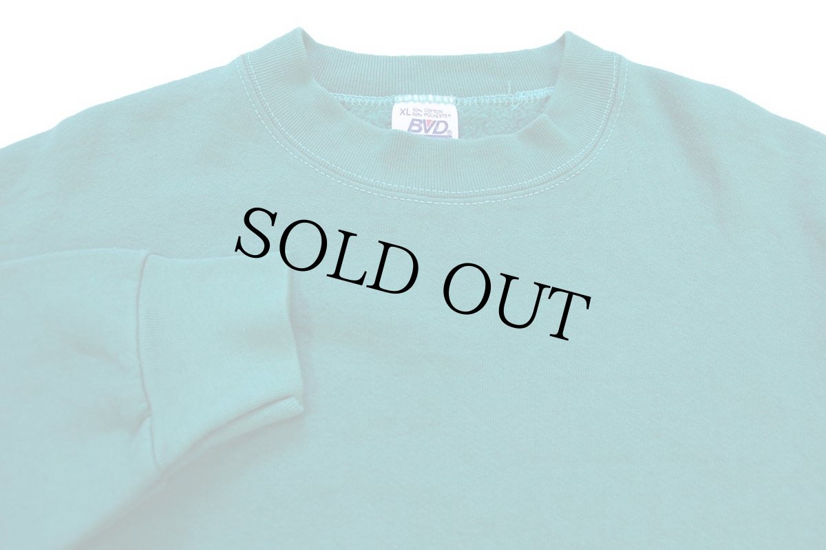 画像3: 90s USA製 BVD 無地 スウェット 緑 XL★ブランク (3)