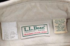 画像4: 80s USA製 L.L.Bean CHAMOIS CLOTH SHIRT 無地 コットン シャモアクロスシャツ ベージュ 14.5 (4)