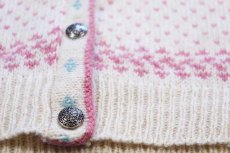 画像5: 80s USA製 L.L.Bean 雪柄 ノルディック柄 ウールニット カーディガン M (5)