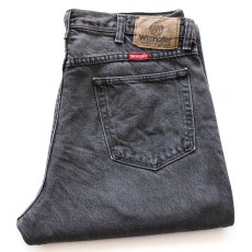 画像1: 90s USA製 Wranglerラングラー ブラック デニムパンツ フェード W34 L30★SDP4367 (1)