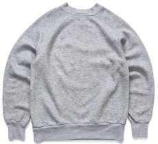 画像2: 80s USA製 無地 スウェット 杢グレー M★ブランク (2)