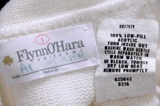 画像4: USA製 FlynnO'Hara アクリルニット レタードカーディガン ホワイト S (4)