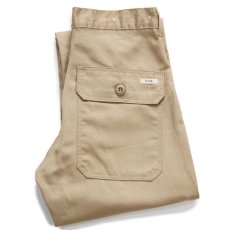 画像1: 90s USA製 b.o.g. ベイカータイプ ワークパンツ カーキ W27 (1)