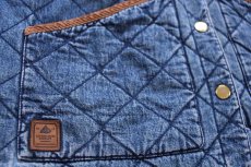 画像6: 90s LAUREN JEANS ラルフローレン 乗馬柄コットンライナー デニム キルティングジャケット S (6)