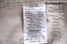画像6: 10 メキシコ製 carharttカーハート ペンキ飛び ライトダック地 ペインターパンツ タン W36 L32 (6)