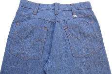 画像5: 70s Dickiesディッキーズ フレア ポップサック パンツ ネイビーグレー W28 (5)