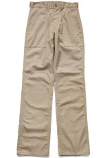 画像2: 90s USA製 b.o.g. ベイカータイプ ワークパンツ カーキ W27 (2)