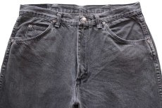 画像4: 90s USA製 Wranglerラングラー ブラック デニムパンツ フェード W34 L30★SDP4367 (4)