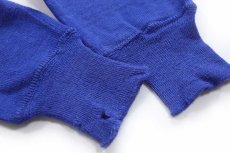 画像5: 60s UNKNOWN パッチ付き ウールニット レタードカーディガン ブルー キッズ (5)