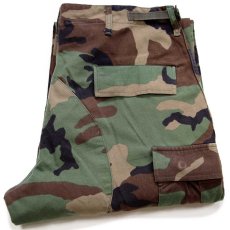 画像1: 00s 米軍 U.S.ARMY ウッドランドカモ BDU カーゴパンツ M-R★04 (1)
