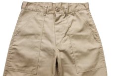 画像4: 90s USA製 b.o.g. ベイカータイプ ワークパンツ カーキ W27 (4)