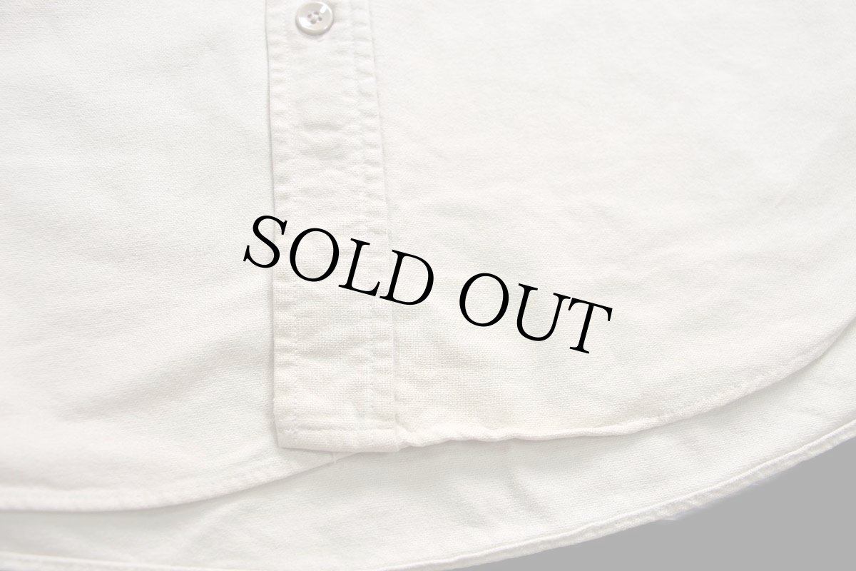 画像6: 80s USA製 L.L.Bean CHAMOIS CLOTH SHIRT 無地 コットン シャモアクロスシャツ ベージュ 14.5 (6)