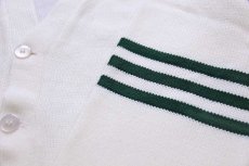 画像5: USA製 FlynnO'Hara アクリルニット レタードカーディガン ホワイト S (5)