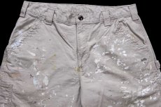 画像4: 10 メキシコ製 carharttカーハート ペンキ飛び ライトダック地 ペインターパンツ タン W36 L32 (4)