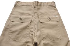 画像5: 90s USA製 b.o.g. ベイカータイプ ワークパンツ カーキ W27 (5)