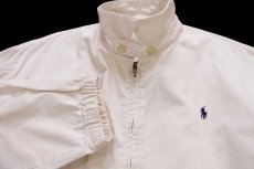 画像3: 80s USA製 ポロ ラルフローレン ワンポイント チンスト付き コットンジャケット アイボリー XL (3)