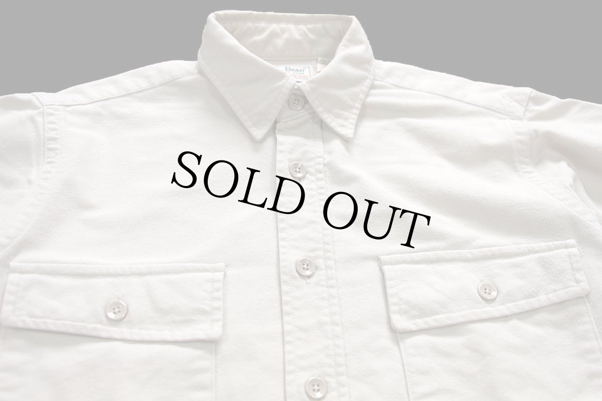 画像3: 80s USA製 L.L.Bean CHAMOIS CLOTH SHIRT 無地 コットン シャモアクロスシャツ ベージュ 14.5 (3)