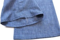 画像8: 70s Dickiesディッキーズ フレア ポップサック パンツ ネイビーグレー W28 (8)