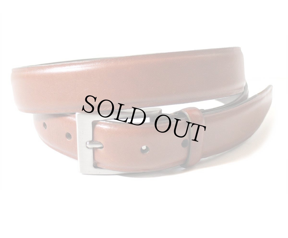 画像1: イタリア製 POLLINI レザーベルト ブラウン 95/38 (1)