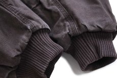 画像6: carharttカーハート キルティングライナー ダック地 アクティブジャケット パーカー 焦げ茶 ボーイズM (6)